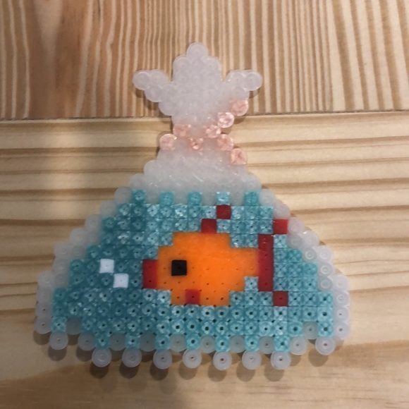 Perler Bead Fish In A Plastic Bag - Picture 4 of 4